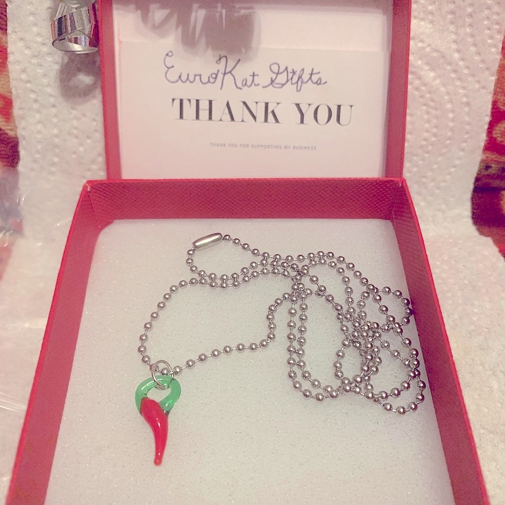 CUTE Chili Pepper Silver chain necklace  18”-24” in adjustable. NEW